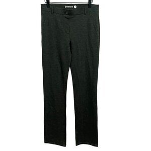 Beta Brand Straight Leg Pants Dark Gray Women Size Medium Long Pull On stretch